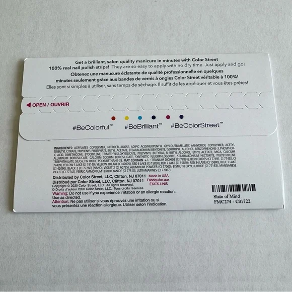 Color Street: Slate of Mind | Blue Gray Fall Winter Solid Crème Cool Muted - Picture 4 of 13